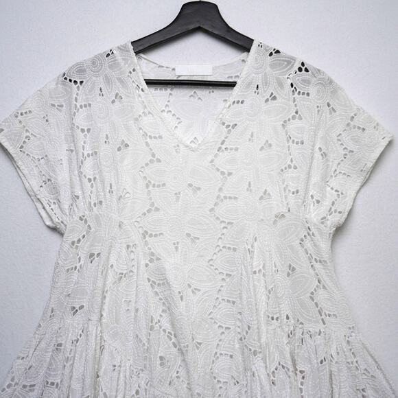 Merlette Ballou Floral 100% Cotton Eyelet Minidress XXS - Picture 3 of 13